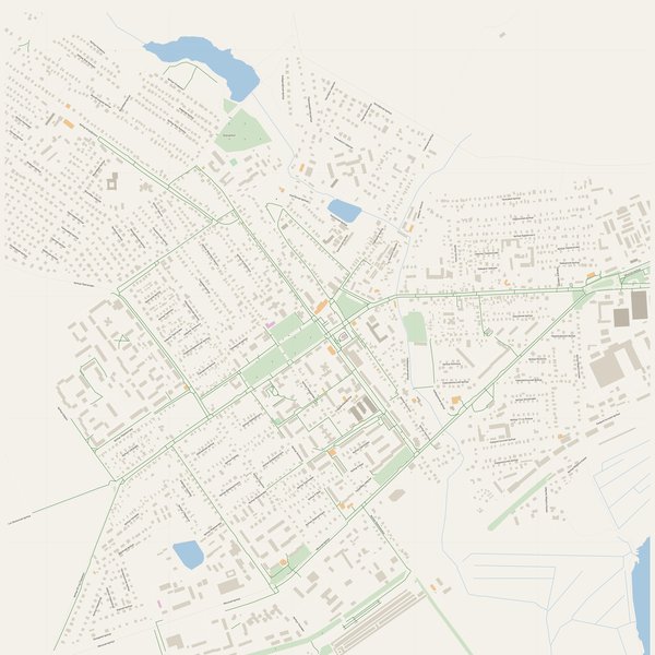 Cycling map of Dzyarzhynsk, Belarus