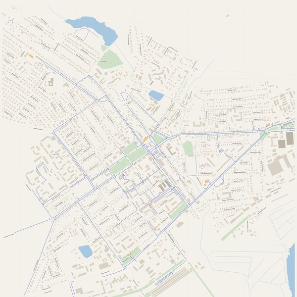 Walking and running map of Dzyarzhynsk, Belarus