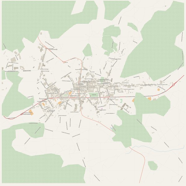 Emergency services map of A Estrada, Spain — printable PDF download