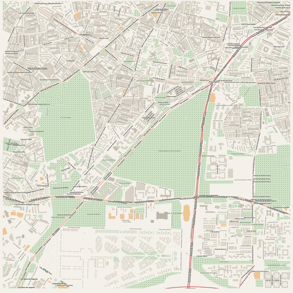 Emergency services map of Abrantes, Spain — printable PDF download