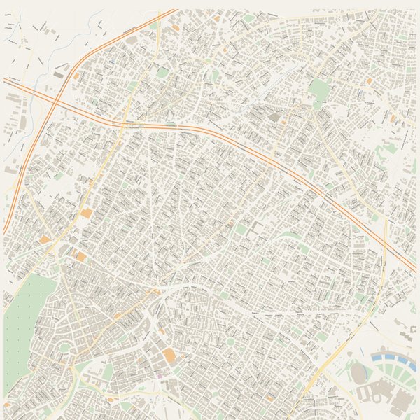 Detailed street map with house numbers of Irákleio, Greece