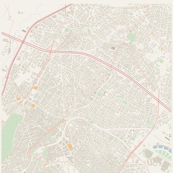 Emergency map with fire hydrants and hospitals of Irákleio, Greece