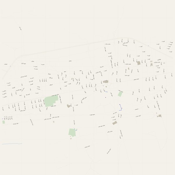 Walking and running map of Abarkūh, Iran