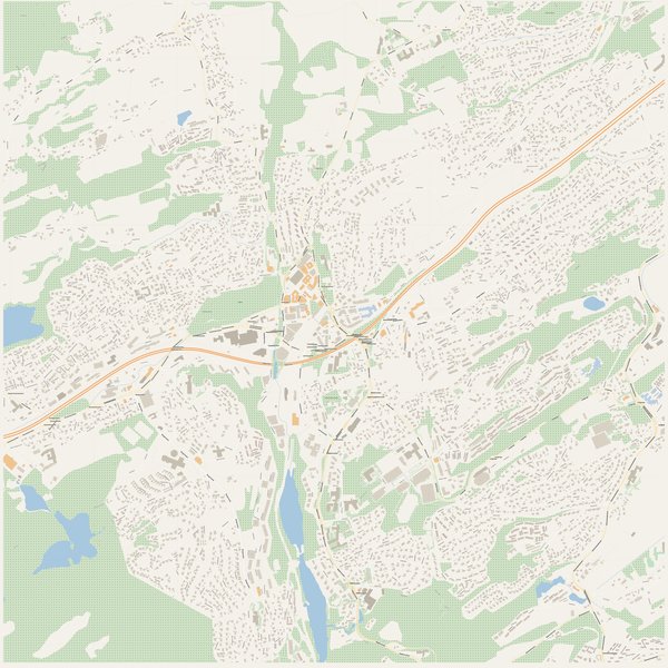 Streets and house numbers of Asker, Norway — printable PDF download