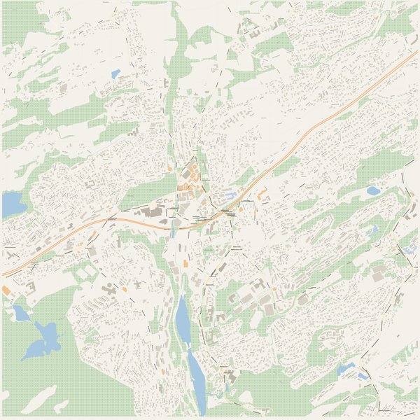 Printable PDF map of Asker, Norway